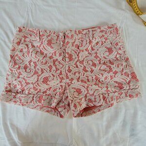 Tart Womens Shorts Beige Floral Lace Size M
